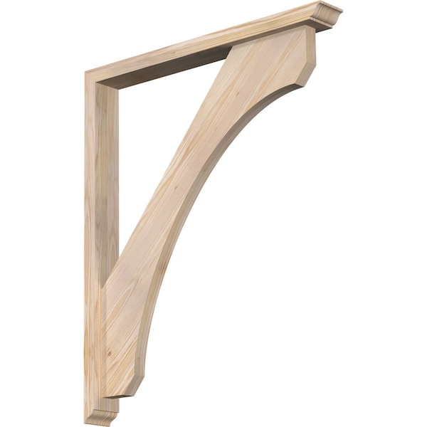 Ekena Millwork Legacy Traditional Smooth Bracket w/ Offset Brace, Douglas Fir, 3 1/2"W x 30"D x 36"H BKT0402X30X36LEC01SDF - main
